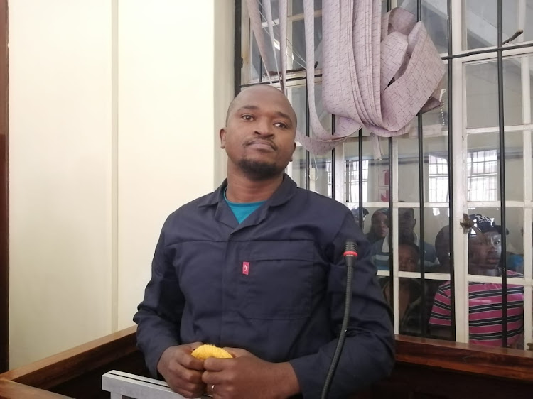 Jonnas Tebogo Mpete, a police officer stationed at Rapid Rail in Silverton, appeared in the Brits magistrate's court on a charge of murdering his pregnant ex-wife.