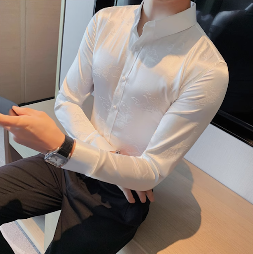 Title 7, Trendy Spring New Mens Long Sleeve Shirt Smoot...