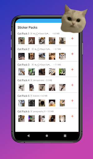 Screenshot WAStickerApps Stickers Cats