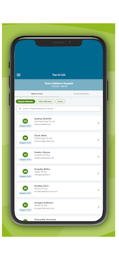 Screenshot Fraternal Connect
