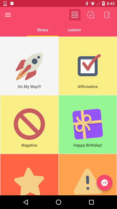 Android application TactSpace screenshort