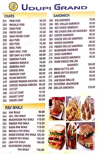 Udupi Grand menu 7