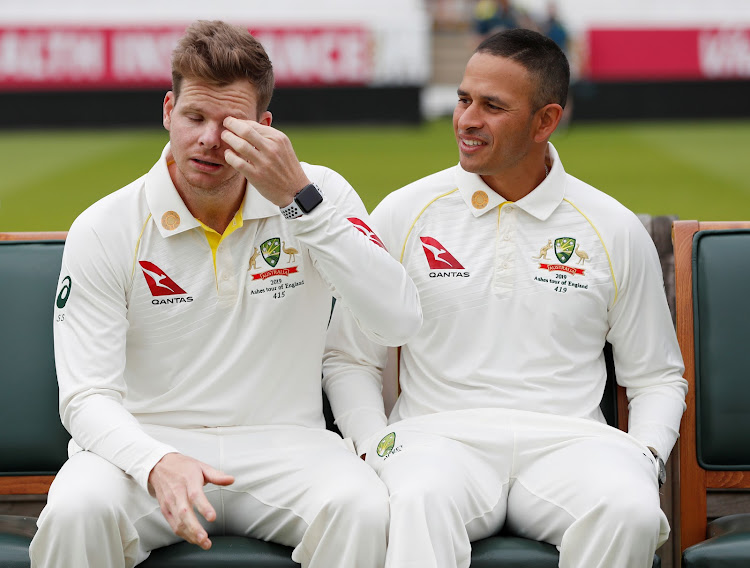 Islamabad-born left-handed batsman Usman Khawaja (R) believes he is still one of the top six batsman in Australia despite losing his Cricket Australia contract. Khawaja says when it comes to playing spin he is second only to former captain Steve Smith (L).