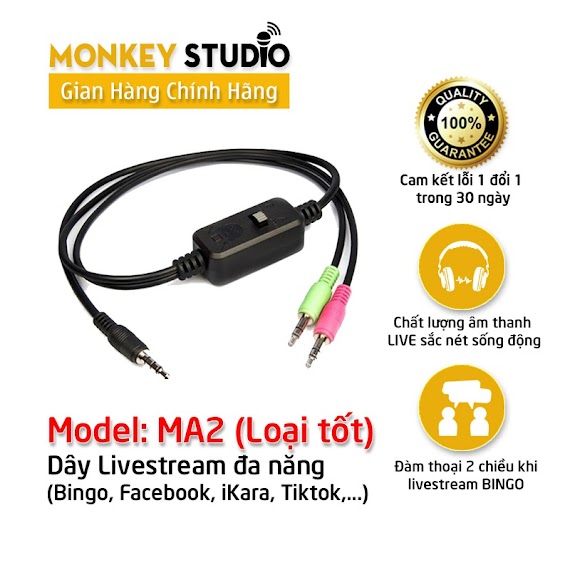 Dây Livestream 3 Màu Xox Ma2 Cam Kết Chính Hãng Kết Nối Soundcard Thu Âm Hát Live Với Điện Thoại Âm Thanh Siêu Hay