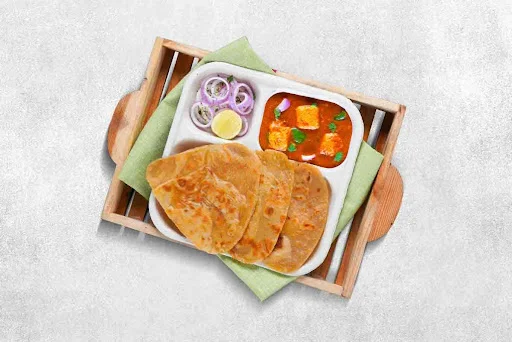 Paneer Kadhai Paratha Thali (Meal)