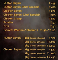 The Biryani Chapter menu 1