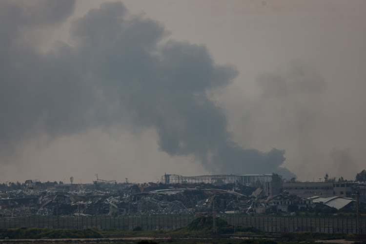 Smoke rises over the northern Gaza strip, as seen from Israel, February 26 2024. Picture: REUTERS/Amir Cohen