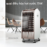 Quạt Đá Hơi Nước 75W Có Bánh Xe Di Chuyển Dễ Dàng Tặng Kèm Bình Đá Khô - Quạt Điều Hòa Hơi Nước Di Động Mát Lạnh Ngày Hè