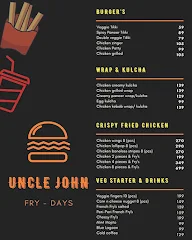 Uncle John's Fry day's menu 1