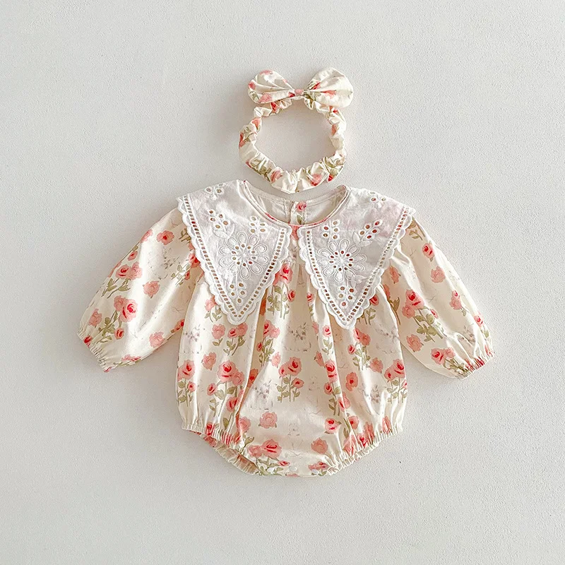 Baby Girl Onesie Romper for Spring, soft and comfortable. Perfect for newborns and little girls. Great for playtime and 