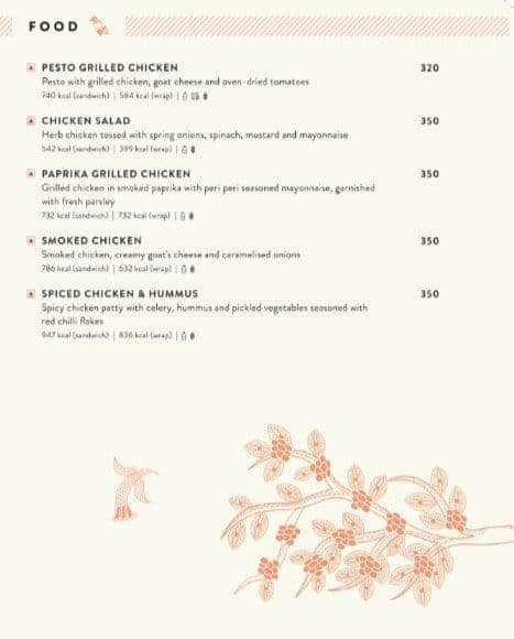 Blue Tokai Coffee Roasters menu 