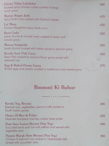 Pinxx Restaurant menu 