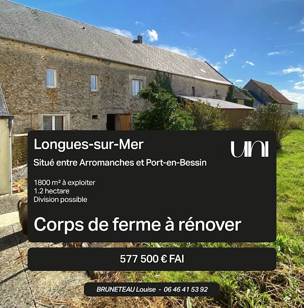 Vente maison 12 pièces 1800 m² à Longues-sur-Mer (14400), 577 500 €