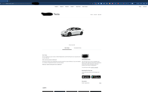 Tesla Order Info Extender