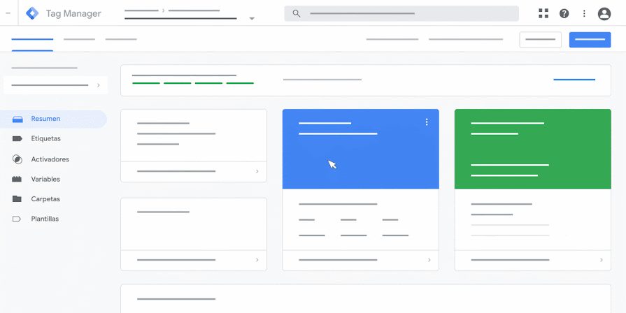 Una animación que muestra cómo configurar el vinculador de conversiones en Tag Manager.