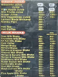 The Juice Point menu 1