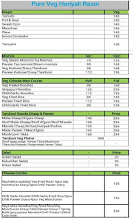 Pure Veg Hariyali Rasoi menu 1