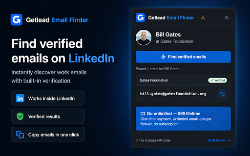 Getlead Email Finder screenshot 1