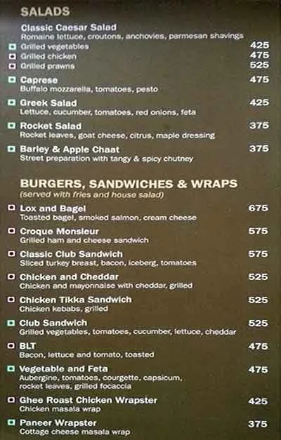 Cinnamon - Renaissance Hotel, Bengaluru menu 