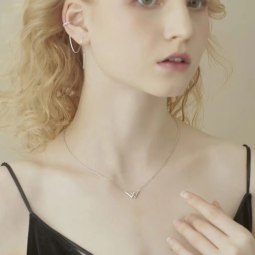 Title 4, Letter W Necklace Female Ins Design Cold Style....