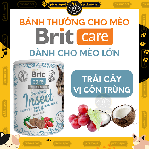 Bánh Thưởng Brit Care Snack Thưởng Cho Mèo Trái Cây 100G 6 Vị