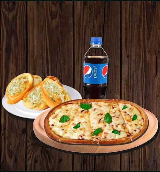 Regular-Margherita Pizza+ Garlic Bread + Pepsi