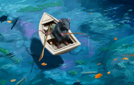 Mouse on the Lake with Unique Fishing Scene small promo image