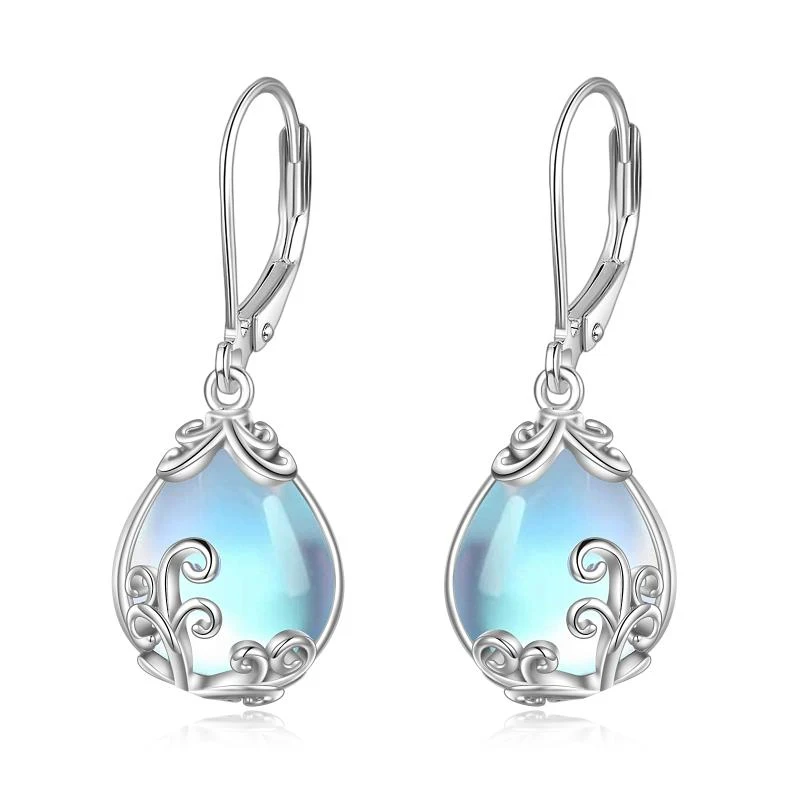Boucles d'oreilles pendantes goutte d'eau en filigrane, fermoir à levier, cadeaux pour femmes, un bijou élégant et raffiné.
