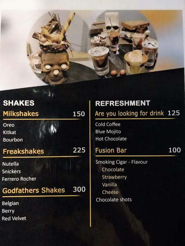 Chocolate Mafia menu 