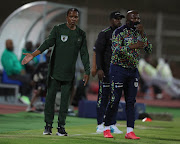 Kgoloko Thobejane, left, coach of Baroka is under pressure as the club hasn't been performing well recently. 