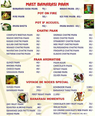 Mast Banarasi Paan menu 1