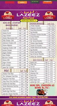 Lazeez Fast Food menu 1