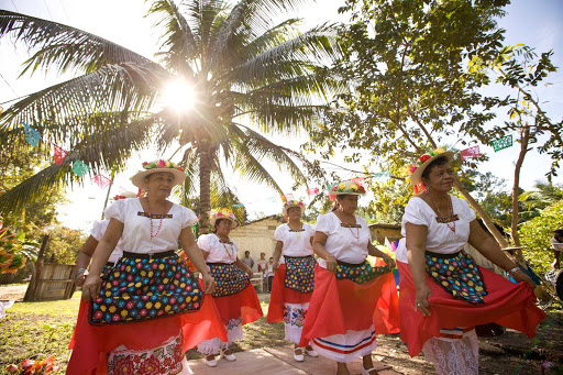 Dancers in Orange Walk Town, Belize.