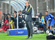 Kaizer Chiefs Italian coach Giovanni Solinas looks during a goalless Absa Premiership match away at Highlands Park in the East Rand township of Tembisa at Makhulong Stadium on October 2 2018.