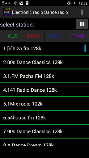 Electronic radio Dance radio