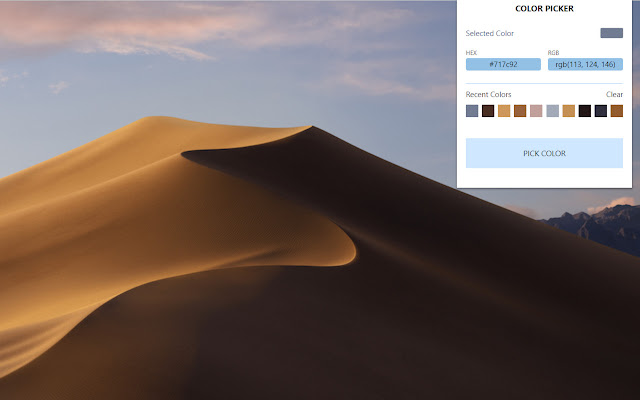 Color picker chrome extension