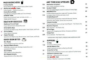 Eggers Madhouse menu 