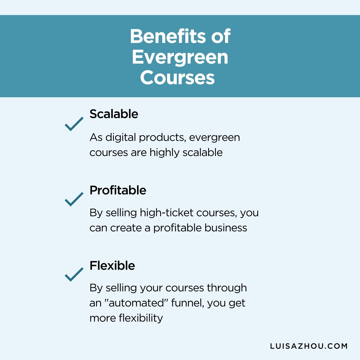 benefits of evergreen courses graph