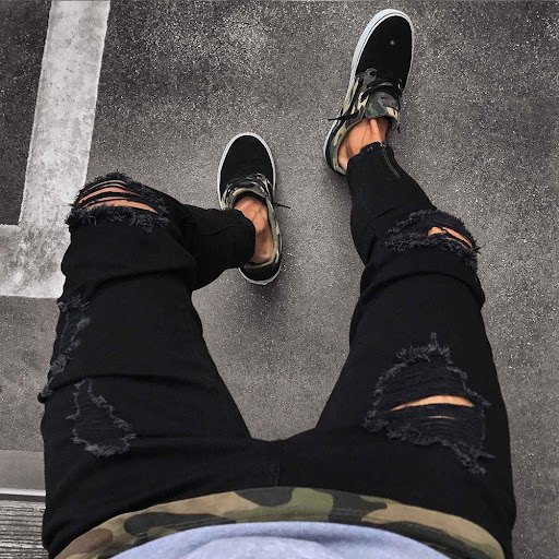 Title 5, Pants Jeans For Men Trousers Long Basic Broken ...