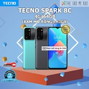 Hỏa Tốc Hcm | Điện Thoại Thông Minh Tecno Spark 8C 4Gb/64Gb | Màn Hình 6.6" |Pin 5.000Mah - Bảo Hành Chính Hãng 13 Tháng