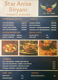 Star Anise Biryani menu 1