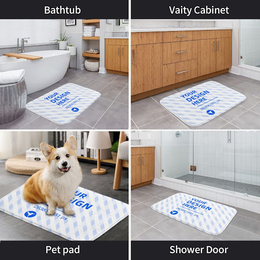 Title 11, 24x16in Flannel Anti-Slip Floor Mats Two Piece ...