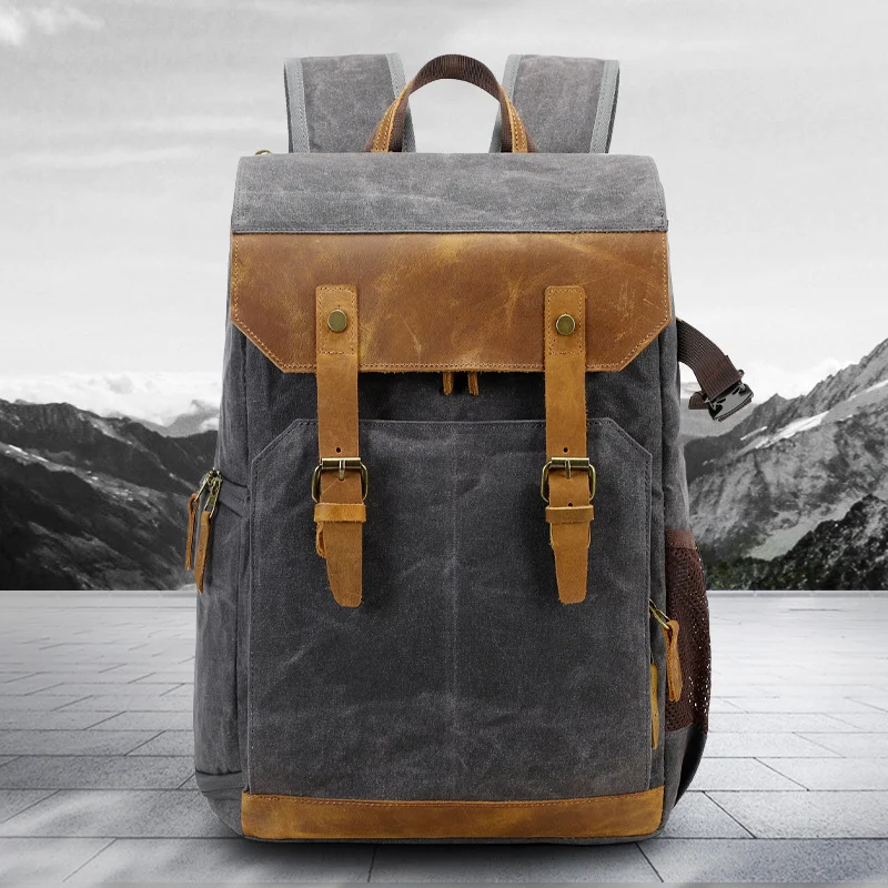 Sac à Dos Casual en Toile pour Extérieur et Appareil Photo, Polyvalent et Durable, Idéal pour la Photographie et les Sorties en Plein Air.