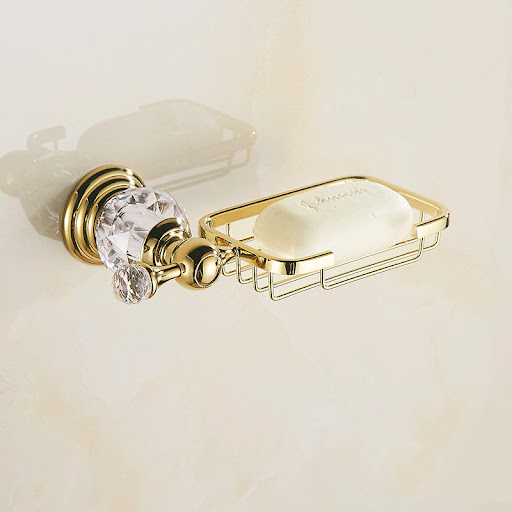 Title 6, European style gold-plated towel rack for bathr...