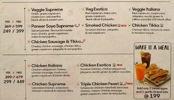 Pizza Hut menu 