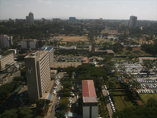 An aerial view of Nairobi city. /FILE