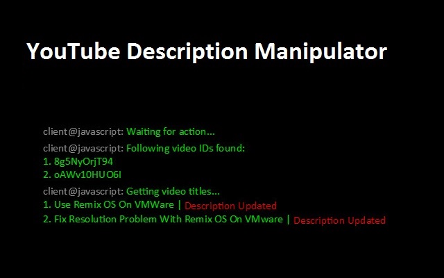 YouTube Description Manipulator