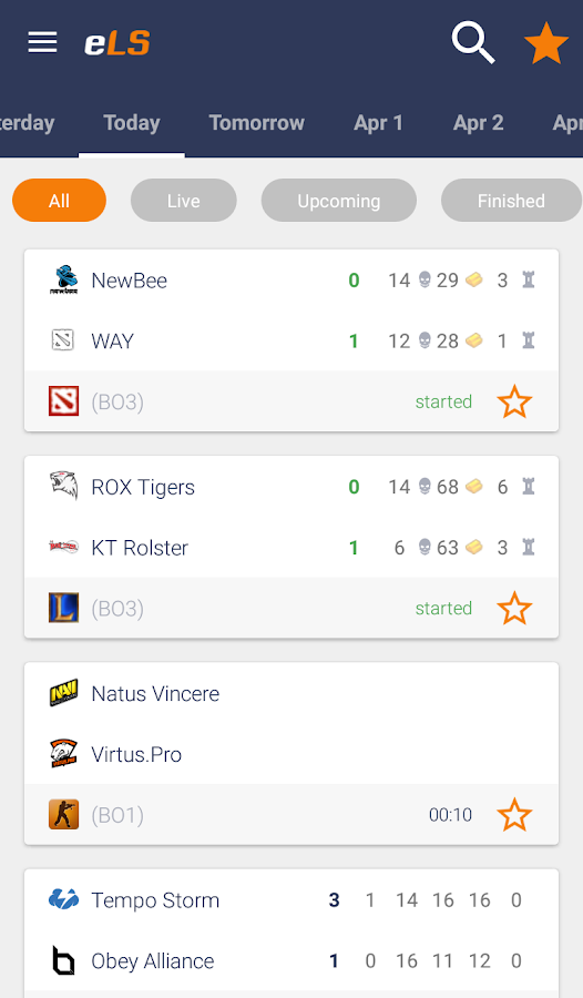 esport livescore esport livescore