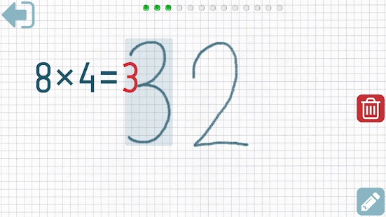 Matematyka w trzeciej klasie — zrzut ekranu z mnożenia