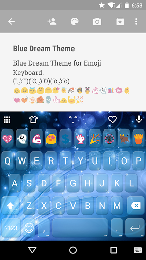 Blue Dream Emoji Keyboard Skin